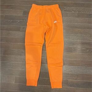 Nike Club Mens Sweatpants Orange Small Tall